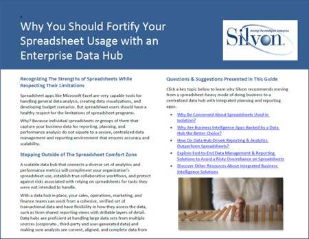 Silvon Integrated DataHub Analytics to Fortify Spreadsheets download