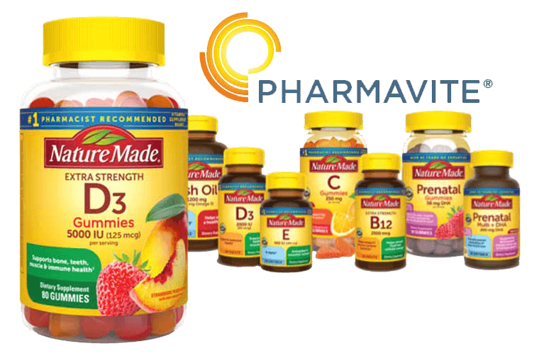 pharmavite's #1 pharmacist-recommended vitamin and supplement brand across eight product categories.